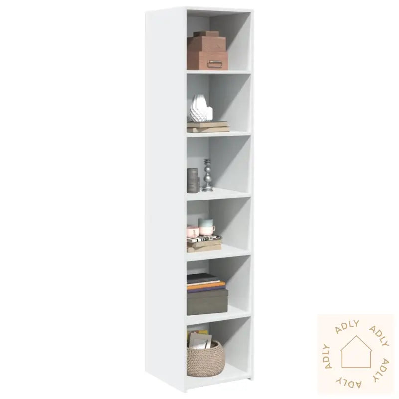 Highboard Hvit 40X41X185 Cm Konstruert Tre
