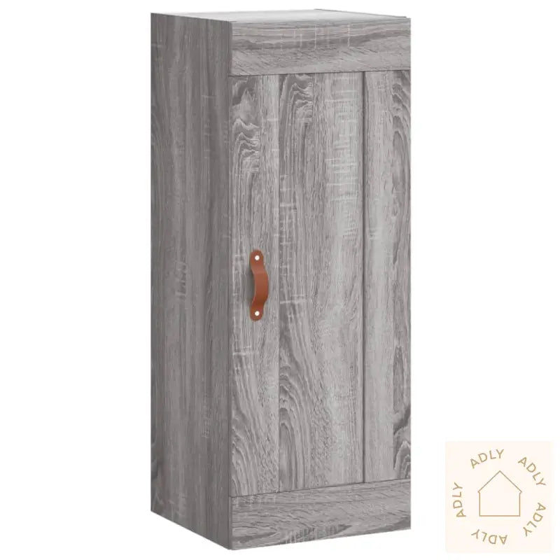 Highboard Grå Sonoma 34,5X34X180 Cm Konstruert Tre