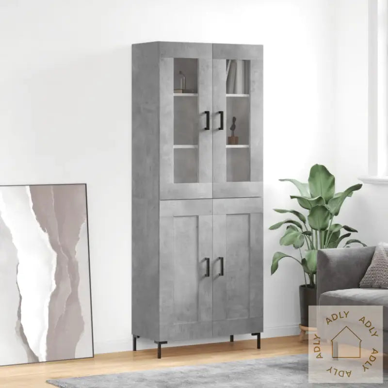 Highboard 69,5X34X180 Cm Konstruert Tre