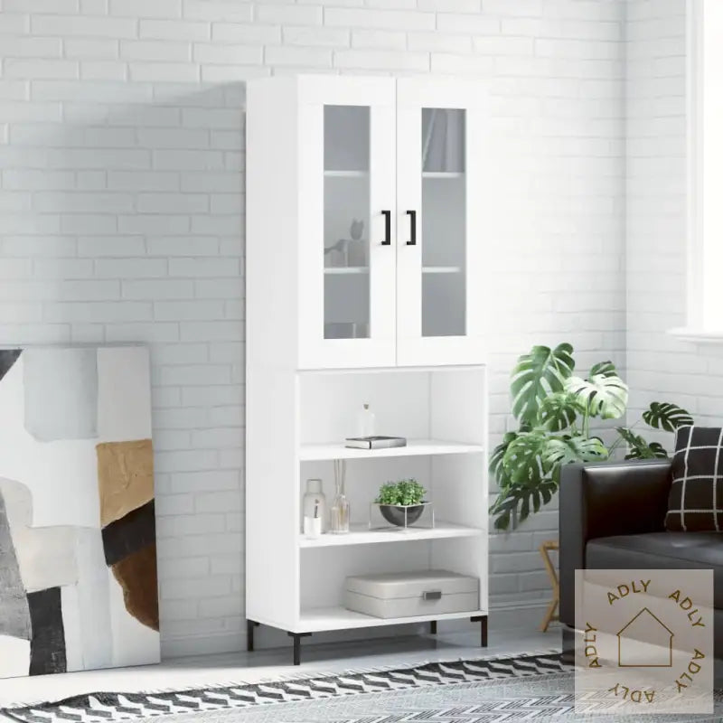Highboard 69,5X34X180 Cm Konstruert Tre