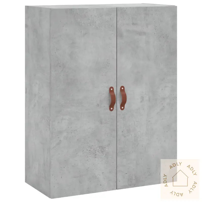 Highboard Betonggrå 69,5X34X180 Cm Konstruert Tre