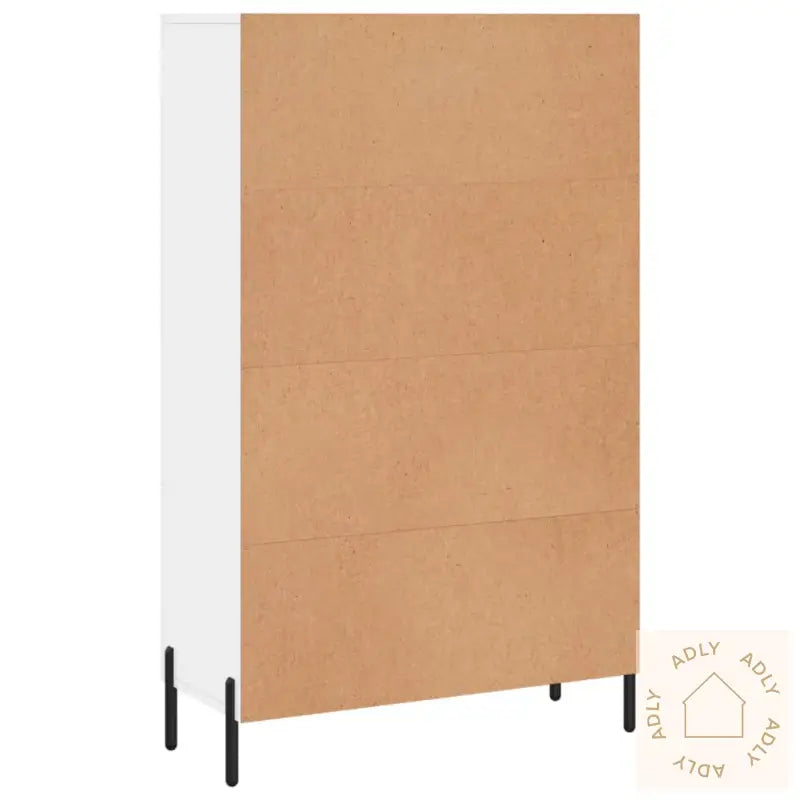 Highboard Høyglans Hvit 69,5X31X115 Cm Konstruert Tre