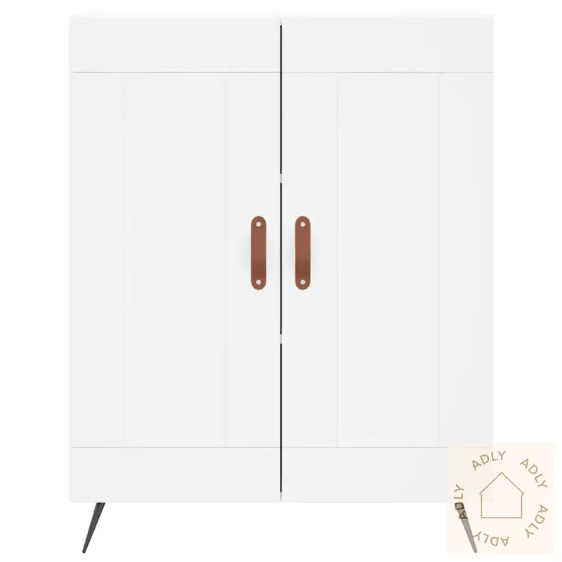 Highboard Hvit 69,5X34X180 Cm Konstruert Tre