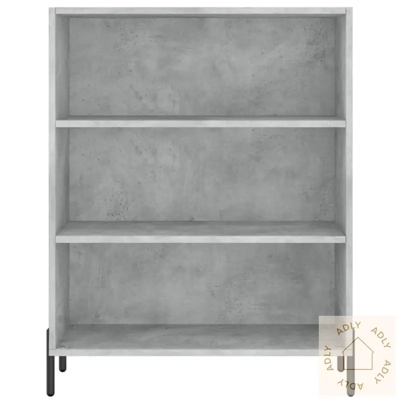 Highboard Betonggrå 69,5X34X180 Cm Konstruert Tre