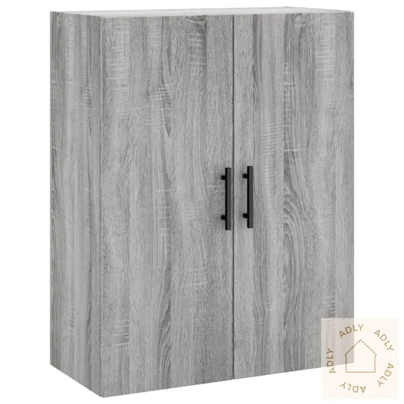 Highboard Grå Sonoma 69,5X34X180 Cm Konstruert Tre