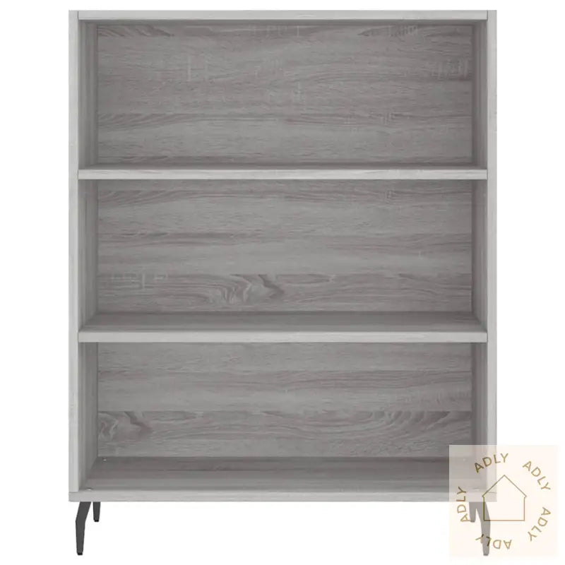 Highboard Grå Sonoma 69,5X34X180 Cm Konstruert Tre