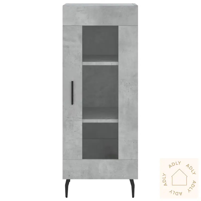 Highboard Betonggrå 34,5X34X180 Cm Konstruert Tre
