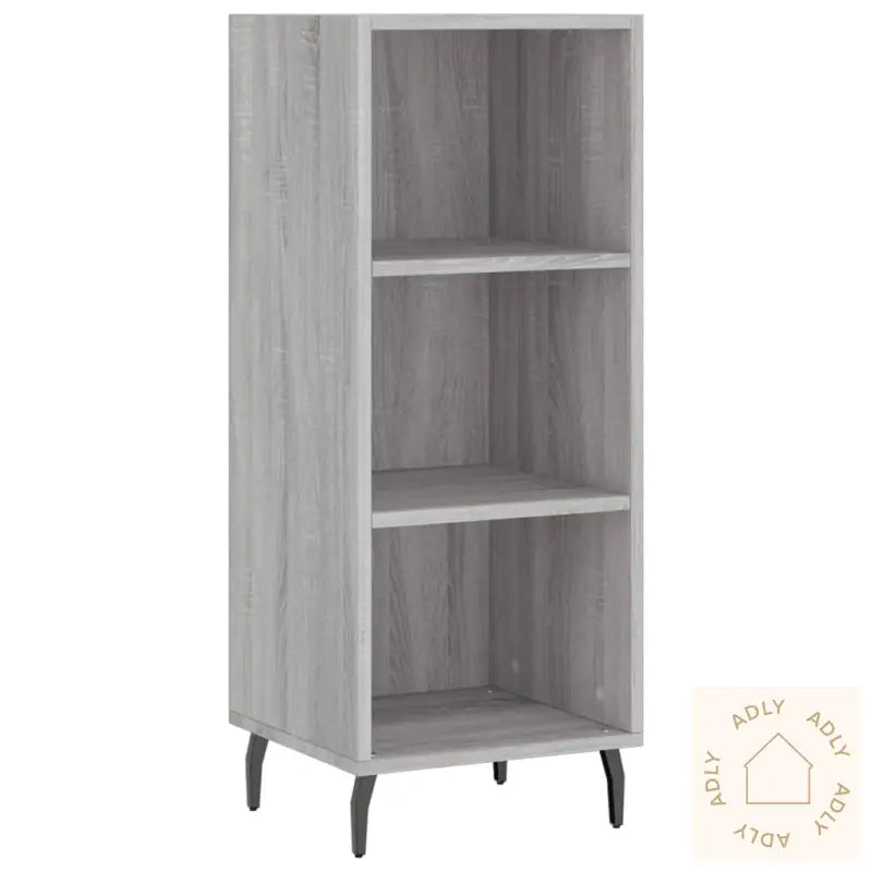 Highboard Grå Sonoma 34,5X34X180 Cm Konstruert Tre