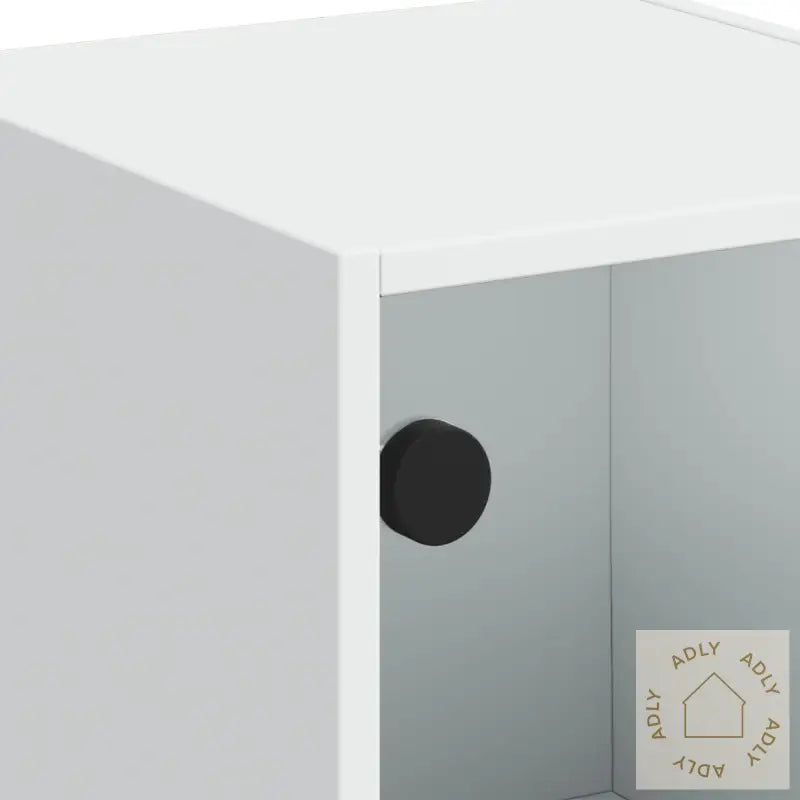 Highboard Med Glassdører Hvit 35X37X109 Cm