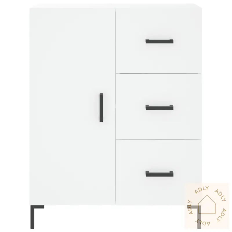 Highboard Hvit 69,5X34X180 Cm Konstruert Tre