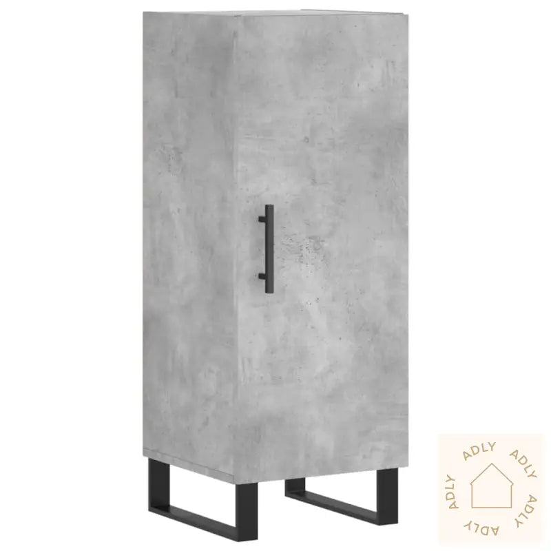 Highboard Betonggrå 34,5X34X180 Cm Konstruert Tre