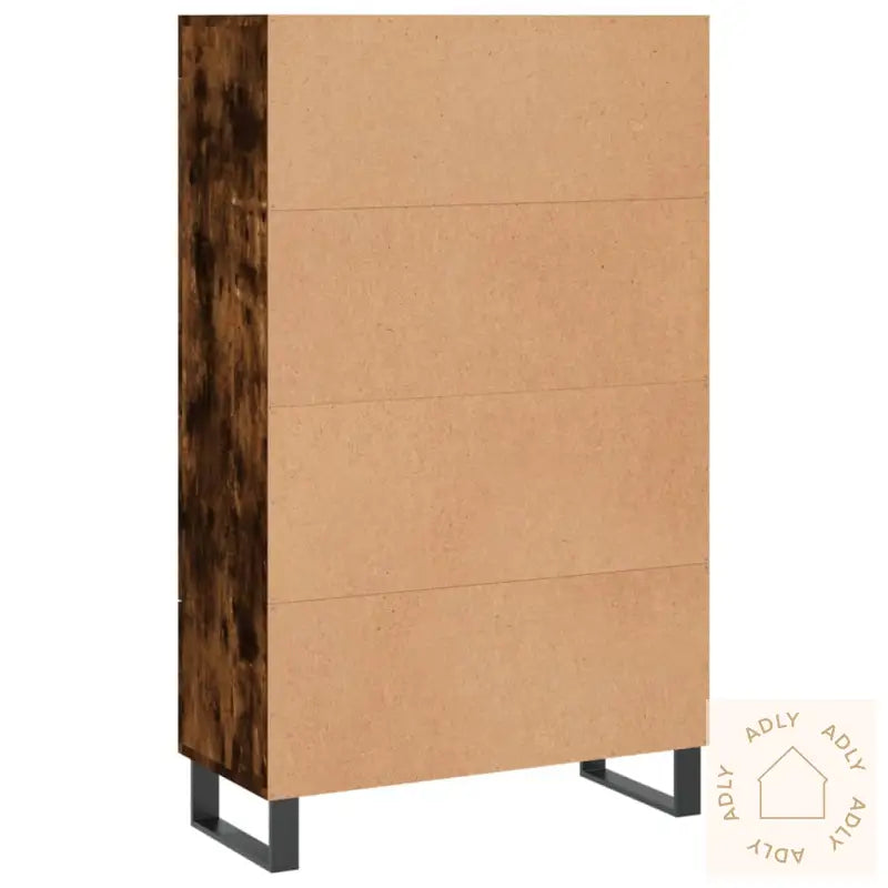 Highboard Røkt Eik 69,5X31X115 Cm Konstruert Tre