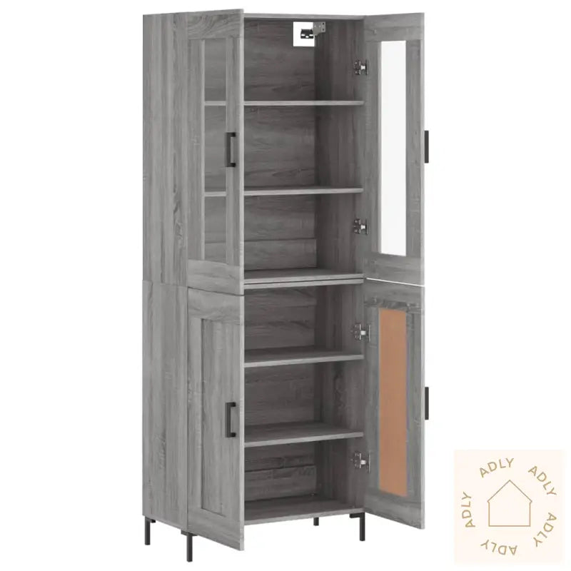 Highboard 69,5X34X180 Cm Konstruert Tre