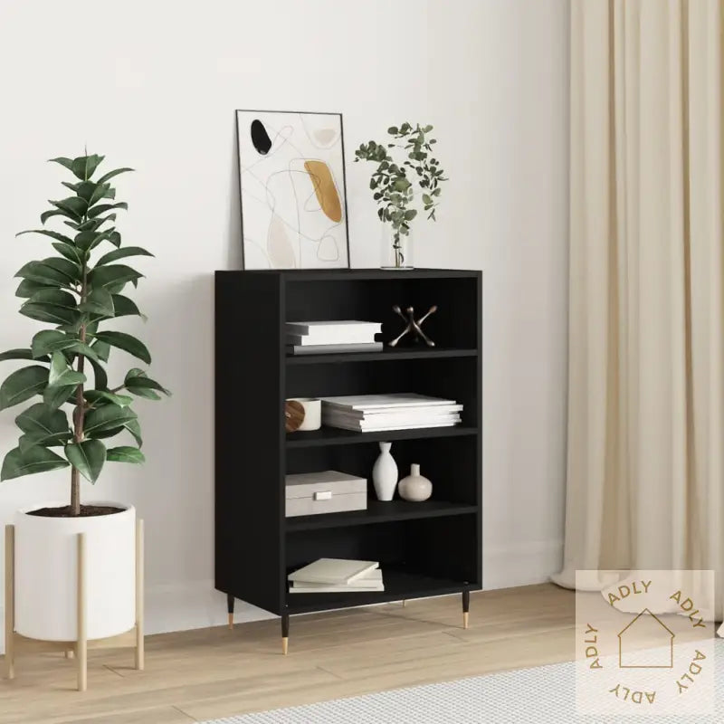 Highboard Svart 57X35X90 Cm Konstruert Tre