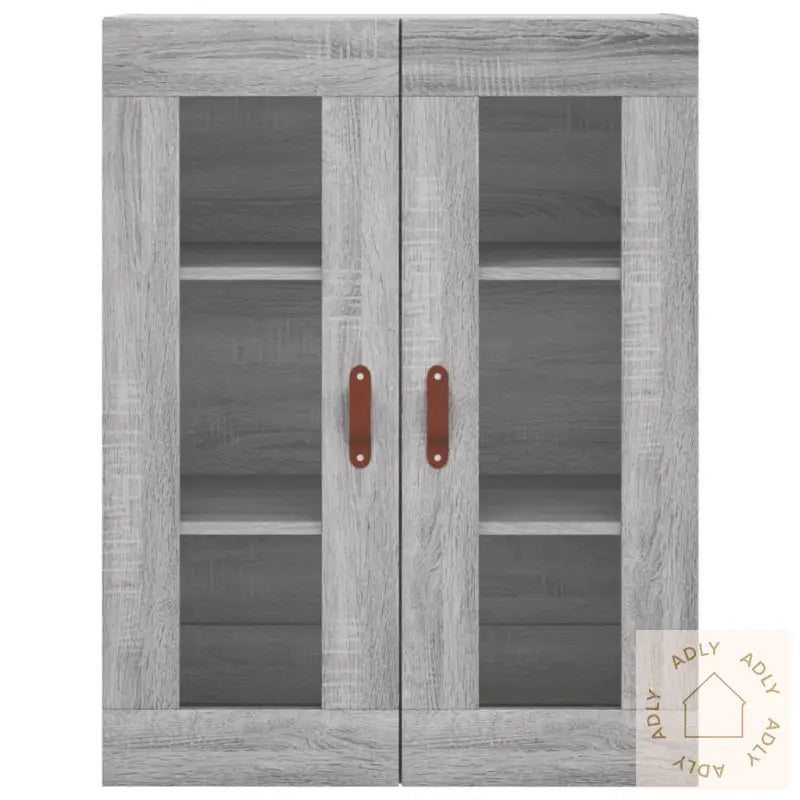 Highboard Grå Sonoma 69,5X34X180 Cm Konstruert Tre