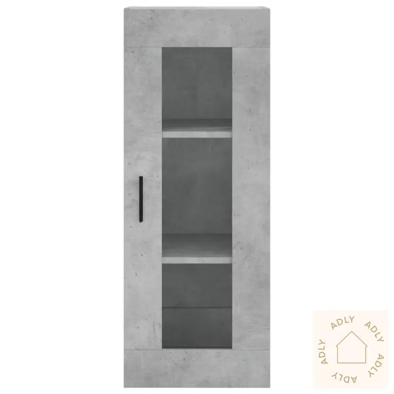 Highboard Betonggrå 34,5X34X180 Cm Konstruert Tre