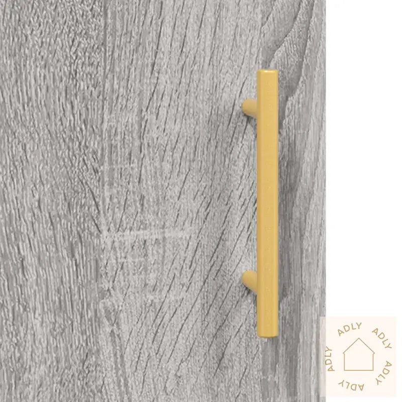 Highboard Grå Sonoma 69,5X34X180 Cm Konstruert Tre