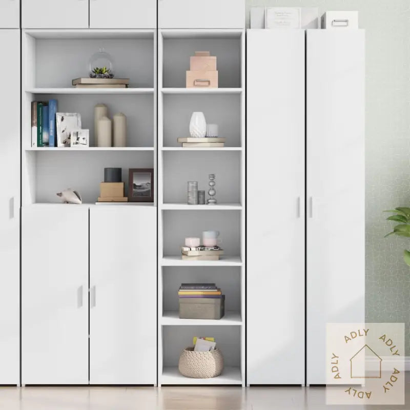 Highboard Hvit 45X41X185 Cm Konstruert Tre