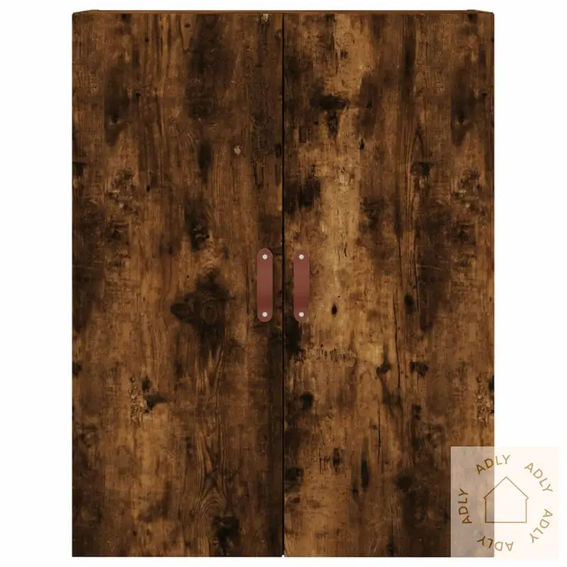 Highboard Røkt Eik 69,5X34X180 Cm Konstruert Tre