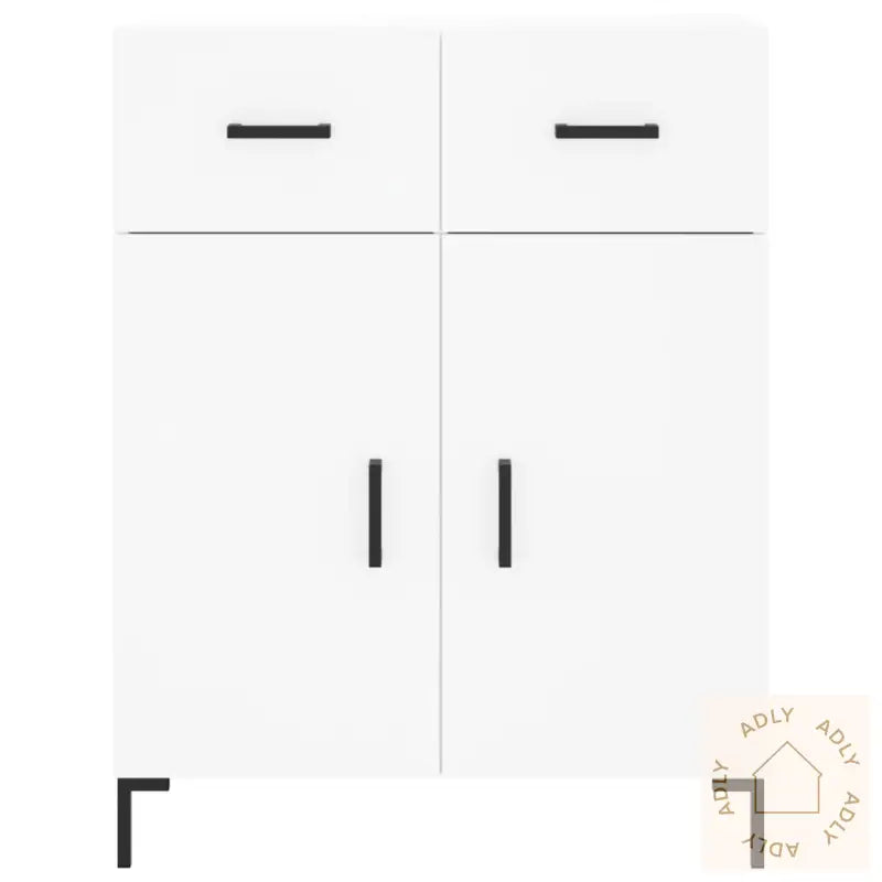 Highboard Hvit 69,5X34X180 Cm Konstruert Tre