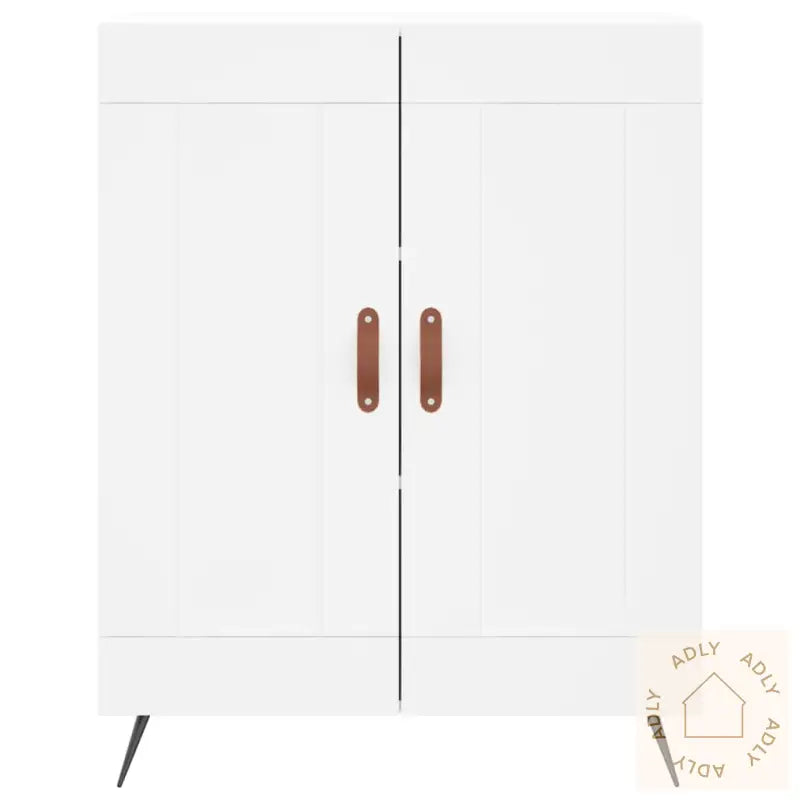 Highboard Hvit 69,5X34X180 Cm Konstruert Tre