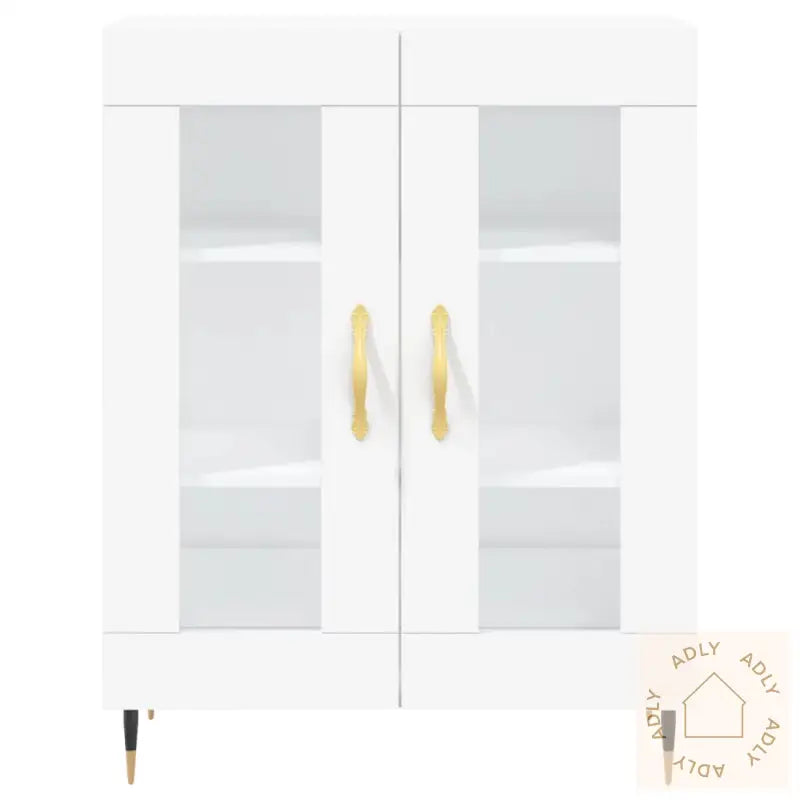 Highboard Hvit 69,5X34X180 Cm Konstruert Tre