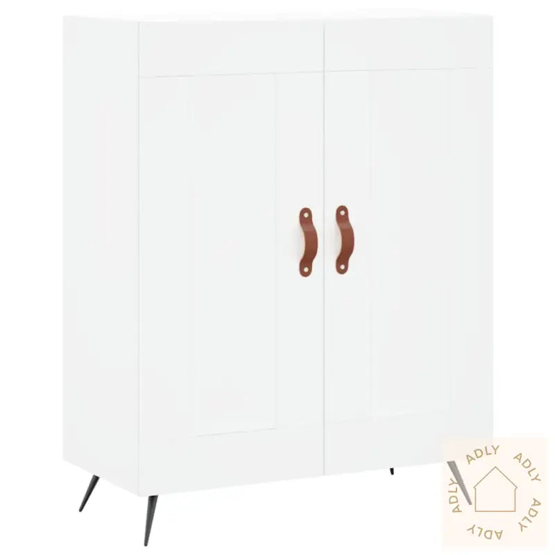 Highboard Hvit 69,5X34X180 Cm Konstruert Tre