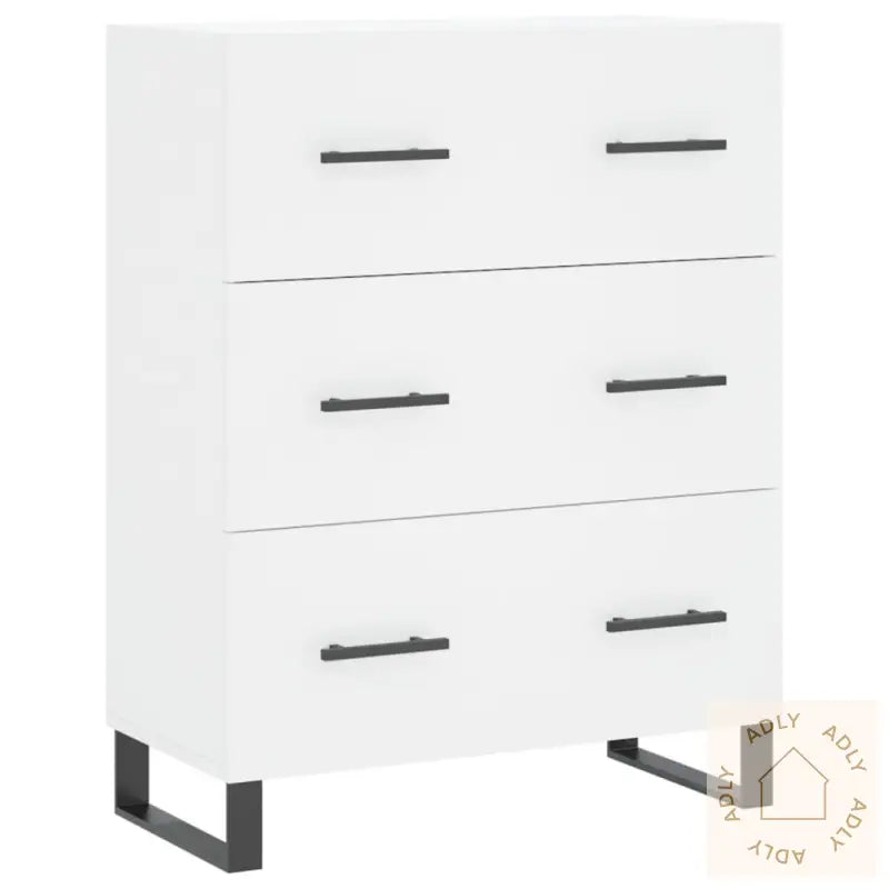 Highboard Hvit 69,5X34X180 Cm Konstruert Tre