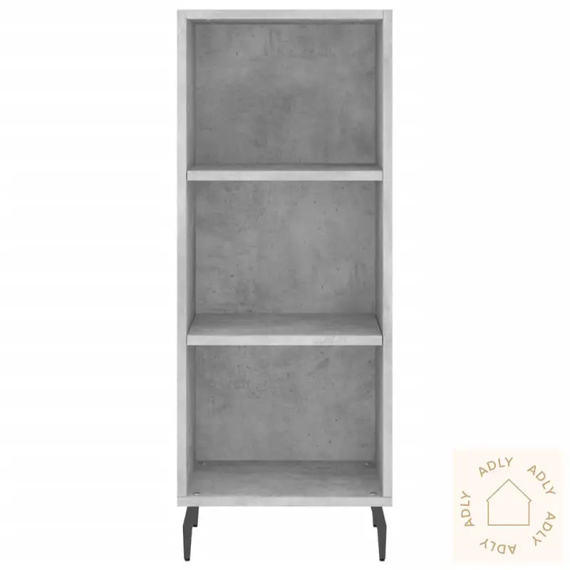 Highboard Betonggrå 34,5X34X180 Cm Konstruert Tre