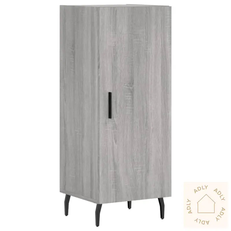 Highboard Grå Sonoma 34,5X34X180 Cm Konstruert Tre