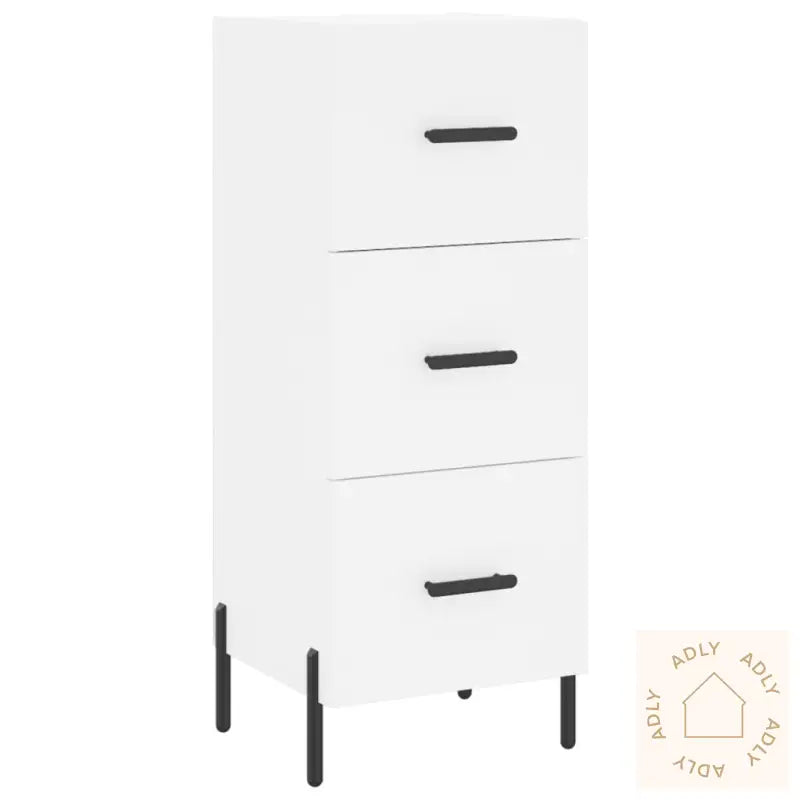 Highboard Hvit 34,5X34X180 Cm Konstruert Tre