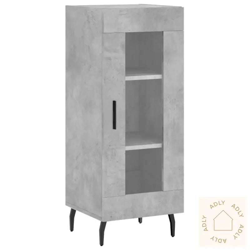 Highboard Betonggrå 34,5X34X180 Cm Konstruert Tre