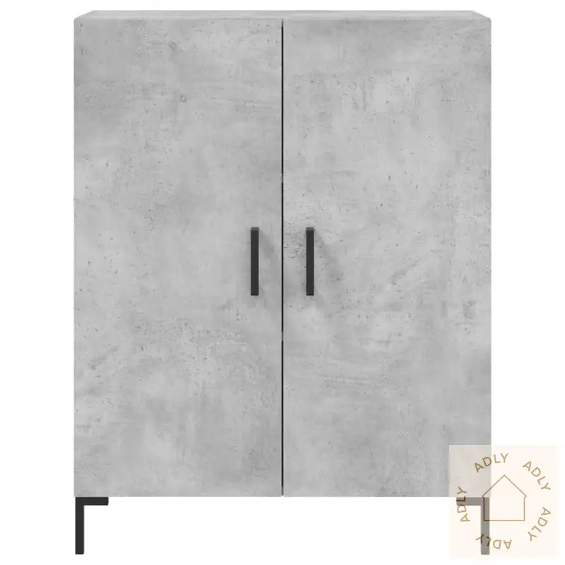 Highboard Betonggrå 69,5X34X180 Cm Konstruert Tre