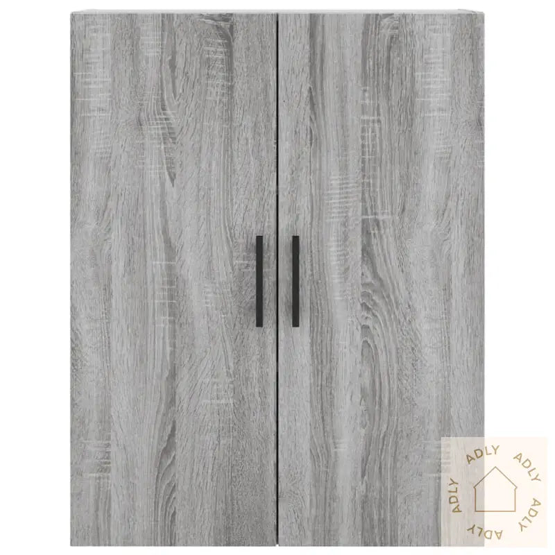 Highboard Grå Sonoma 69,5X34X180 Cm Konstruert Tre