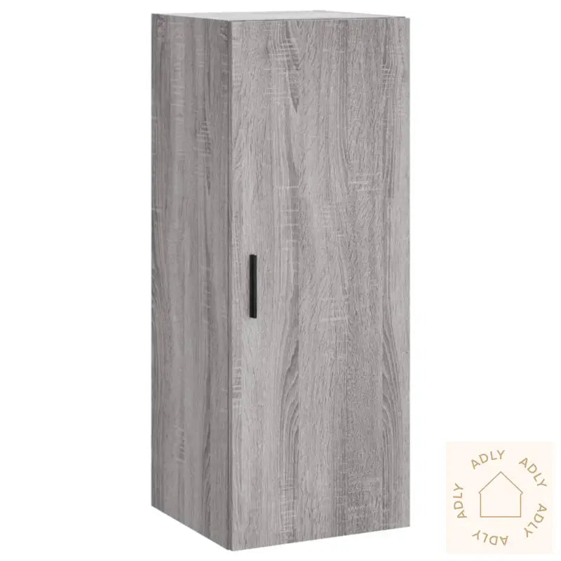 Highboard Grå Sonoma 34,5X34X180 Cm Konstruert Tre