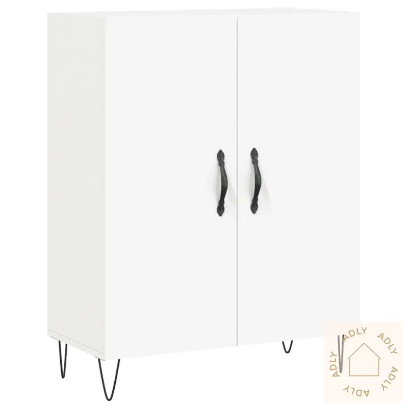 Highboard Hvit 69,5X34X180 Cm Konstruert Tre