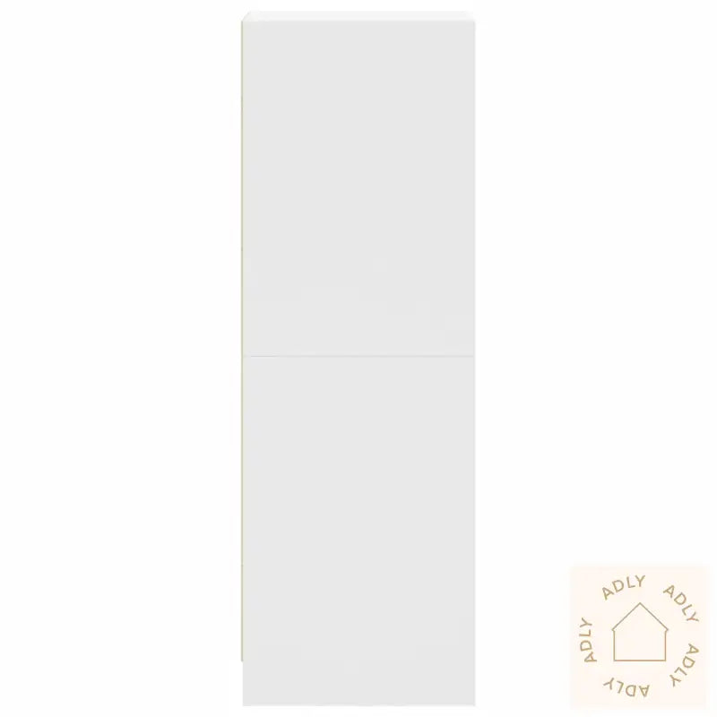 Highboard Med Glassdører Hvit 35X37X109 Cm