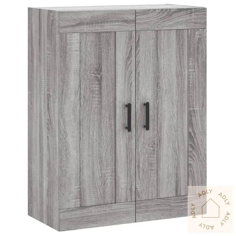 Highboard Grå Sonoma 69,5X34X180 Cm Konstruert Tre