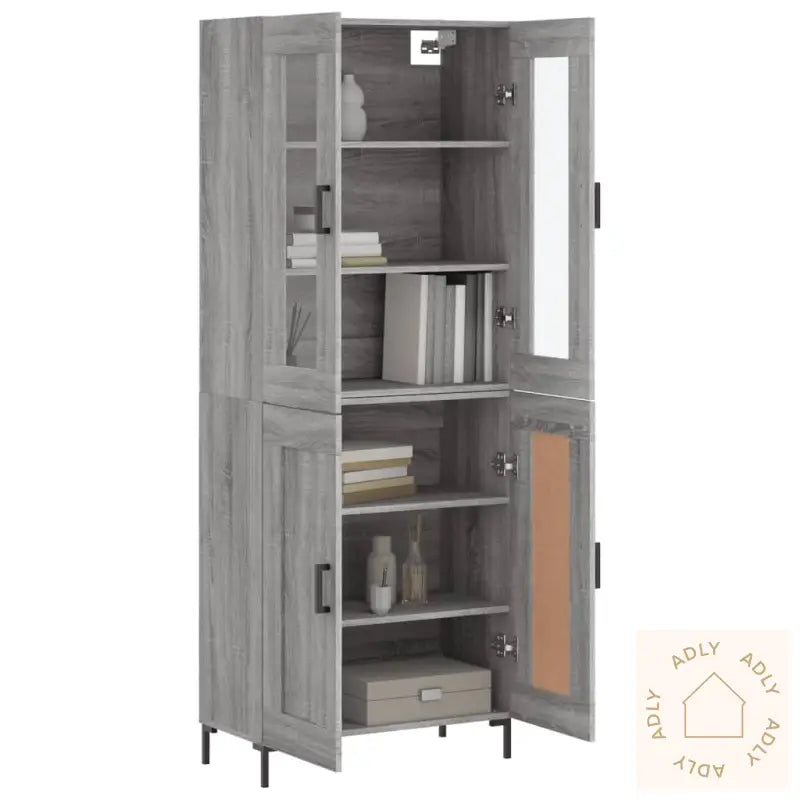 Highboard 69,5X34X180 Cm Konstruert Tre