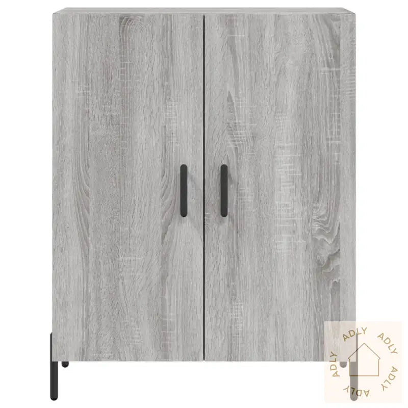 Highboard Grå Sonoma 69,5X34X180 Cm Konstruert Tre