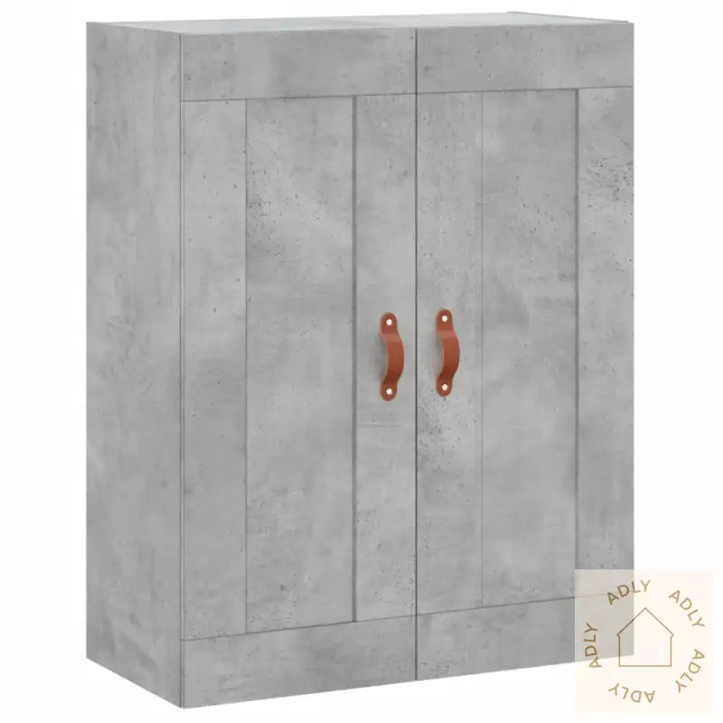 Highboard Betonggrå 69,5X34X180 Cm Konstruert Tre