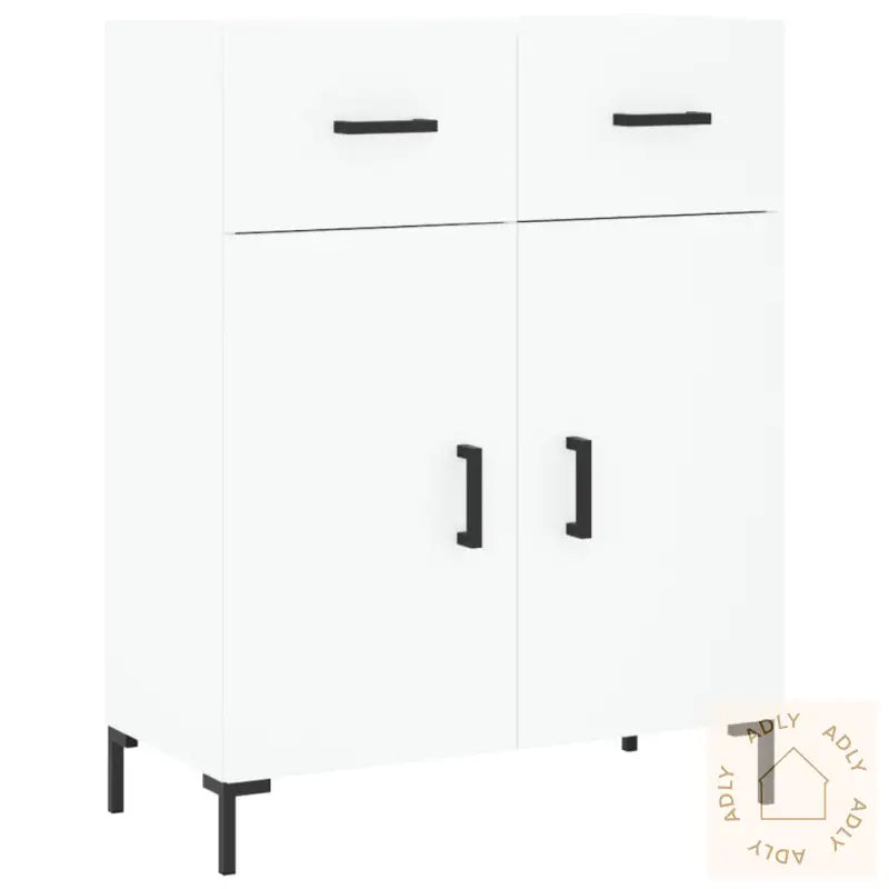 Highboard Hvit 69,5X34X180 Cm Konstruert Tre