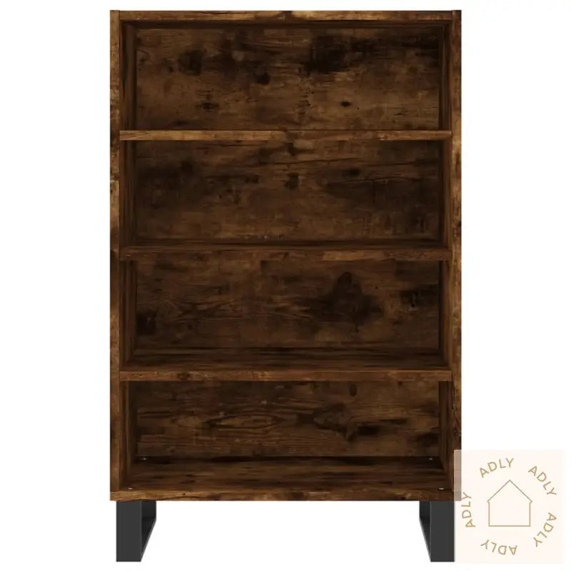 Highboard Røkt Eik 57X35X90 Cm Konstruert Tre
