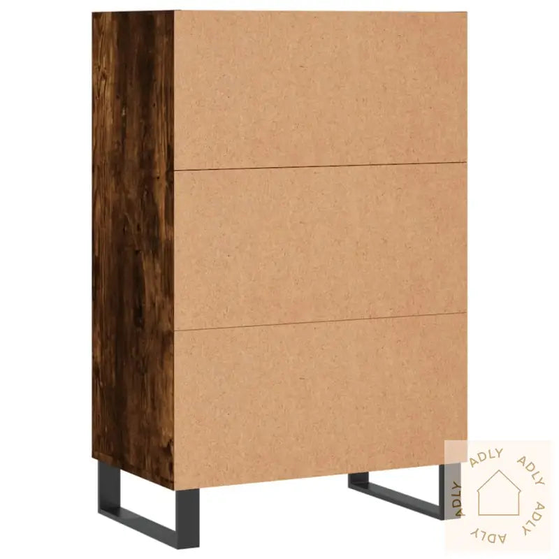 Highboard Røkt Eik 57X35X90 Cm Konstruert Tre