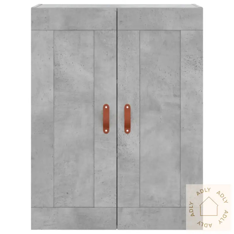 Highboard Betonggrå 69,5X34X180 Cm Konstruert Tre