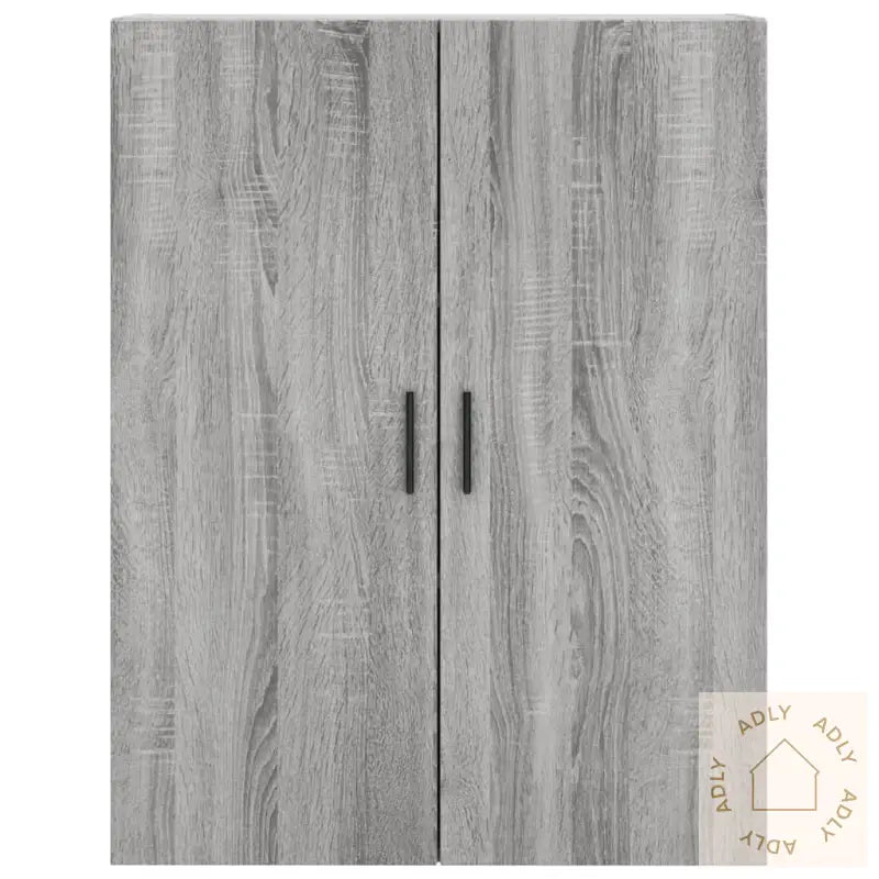 Highboard Grå Sonoma 69,5X34X180 Cm Konstruert Tre