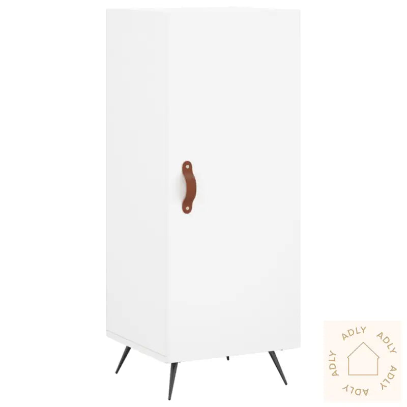 Highboard Hvit 34,5X34X180 Cm Konstruert Tre