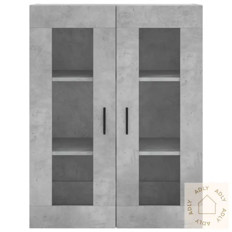 Highboard Betonggrå 69,5X34X180 Cm Konstruert Tre