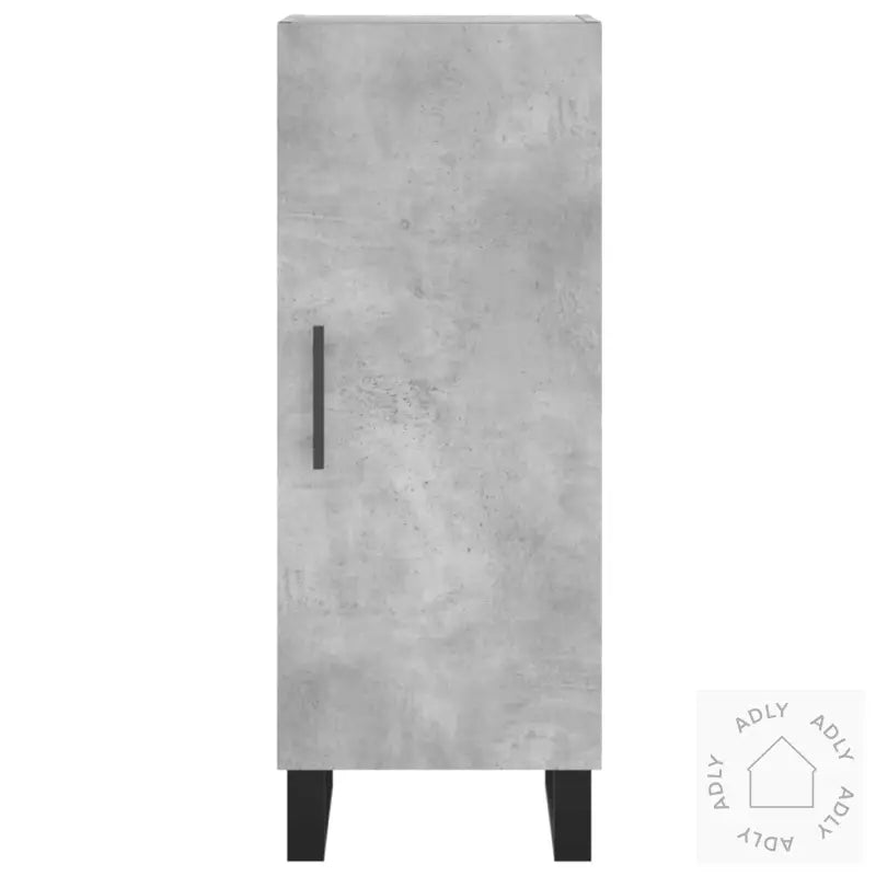 Highboard Betonggrå 34,5X34X180 Cm Konstruert Tre