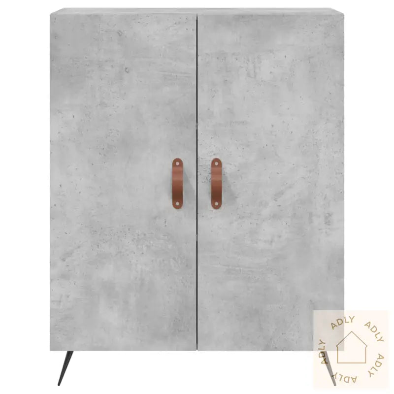 Highboard Betonggrå 69,5X34X180 Cm Konstruert Tre